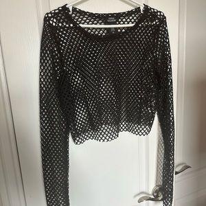 Black fishnet top - relisted